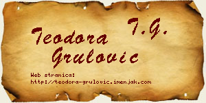 Teodora Grulović vizit kartica